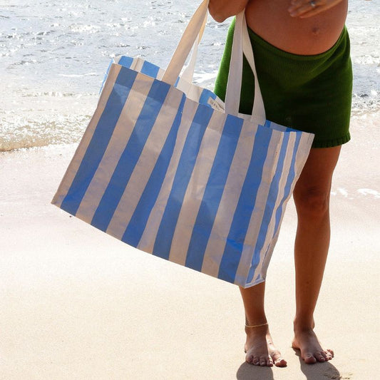 SunnyLife | Carryall Beach Bag Le Weekend Mid Blue Cream