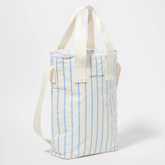 SunnyLife | Drinks Cooler Bag Le Weekend Mid Blue-Cream