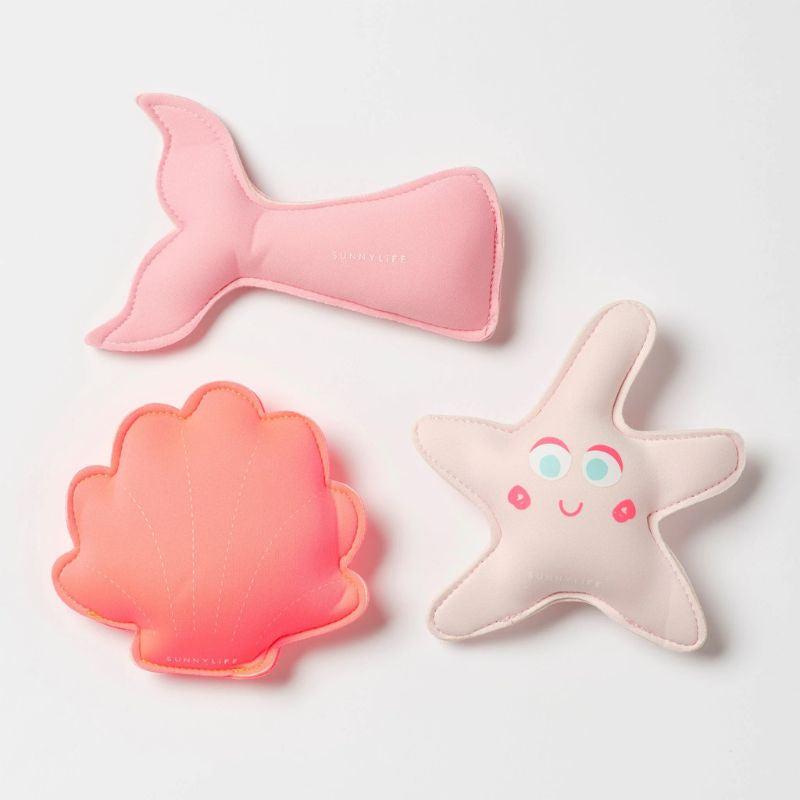 SunnyLife | Dive Buddies Melody the Mermaid  Neon Strawberry Set of 3