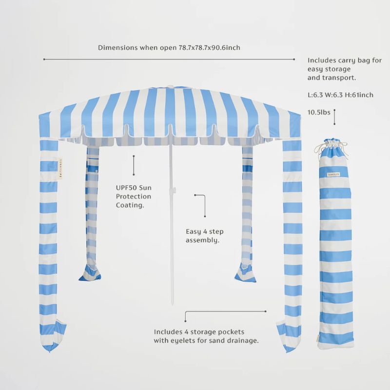 SunnyLife | Beach Cabana Le Weekend Mid Blue Cream