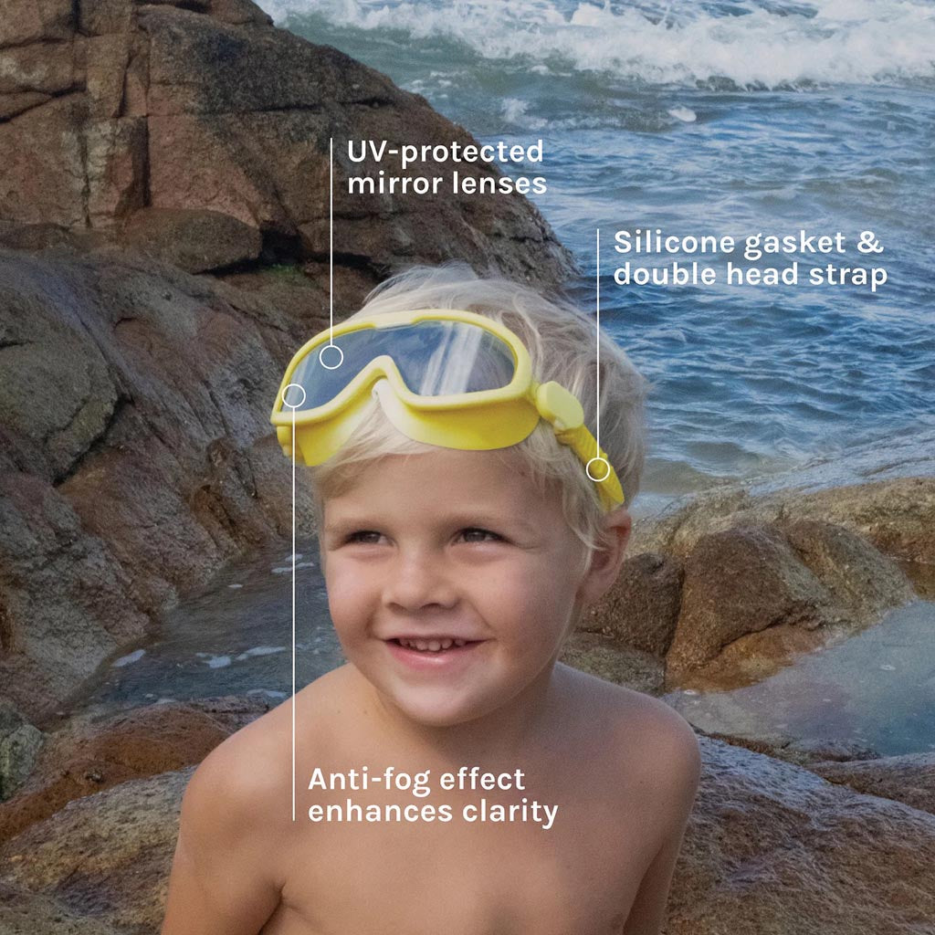 SunnyLife | Kids Swim Mask Salty the Shark Neon Yellow