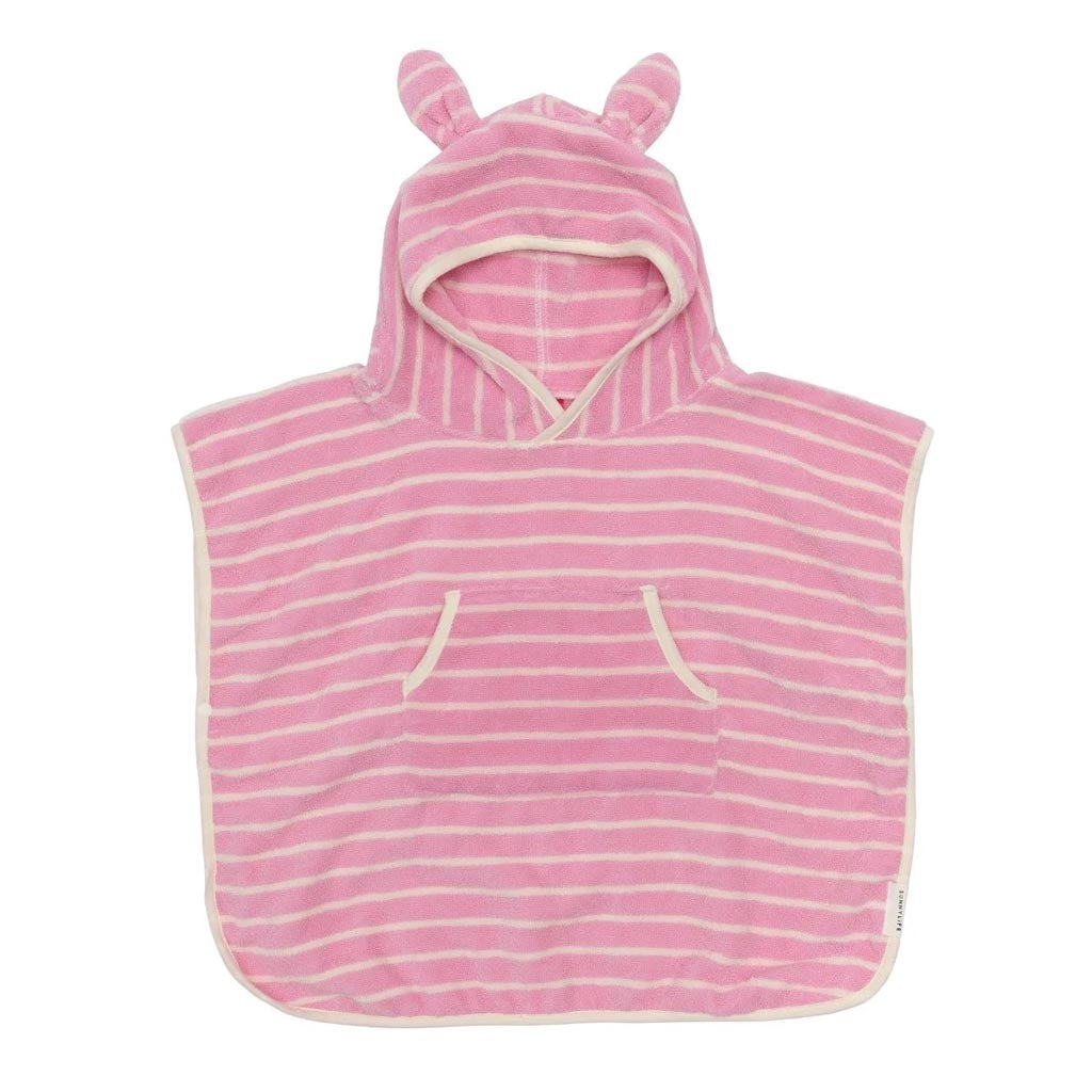 SunnyLife | Kids Character Hooded Towel Cotton Candy Pink Stripe