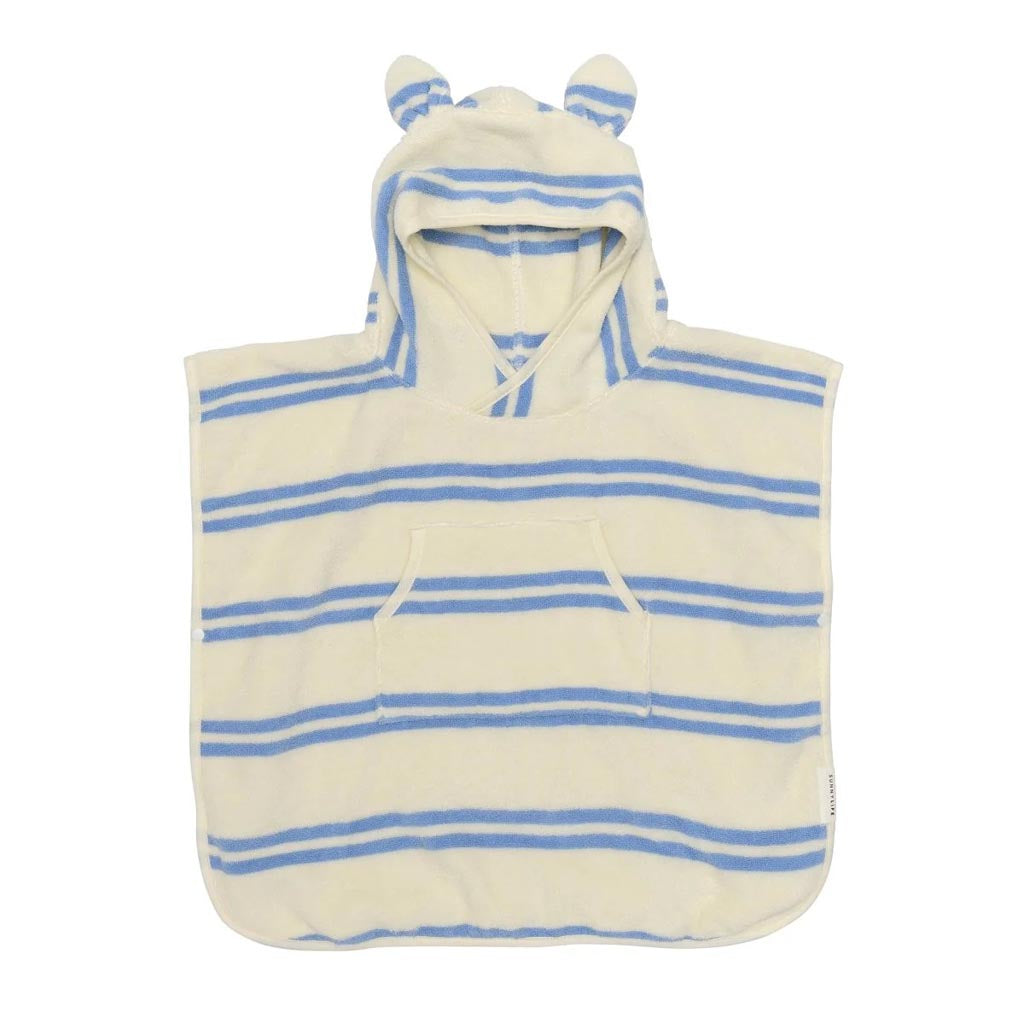 SunnyLife | Kids Character Hooded Towel Sammy the Seagull Blue Stripe