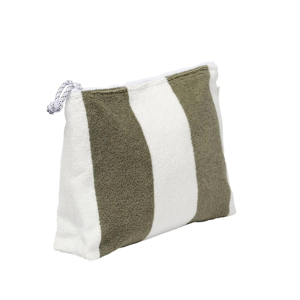 SunnyLife | Terry Beach Pouch The Vacay Olive Stripe
