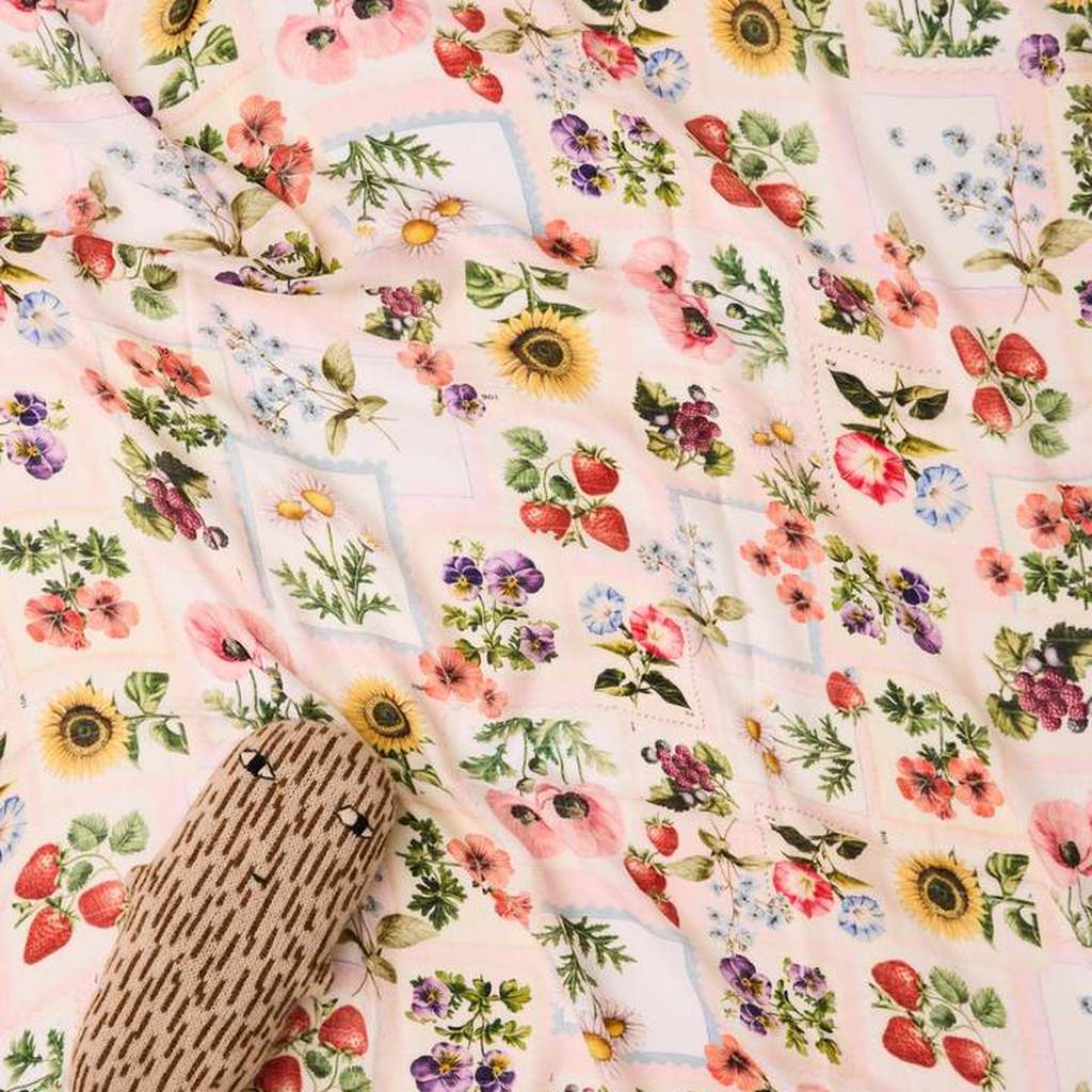 Close-up of the Sweet Life swaddle print