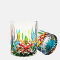 TUTU | Blossom Hand-Painted Crystal Tumbler - Aqua