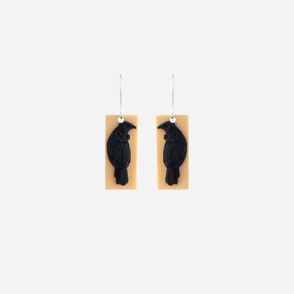 Tania Tupu Earrings - Tui - Short - Cream