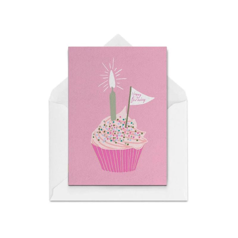 The Paper People | Birthday Cupcake - Pink