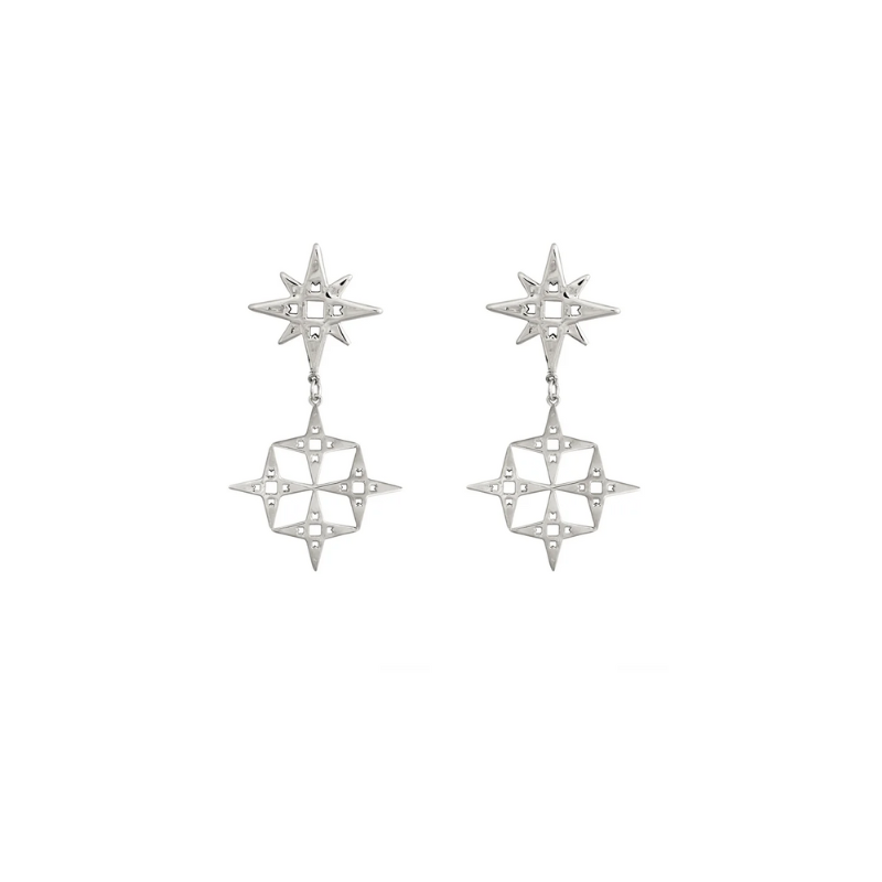 Lindi Kingi | Constellation Mini Earrings Platinum
