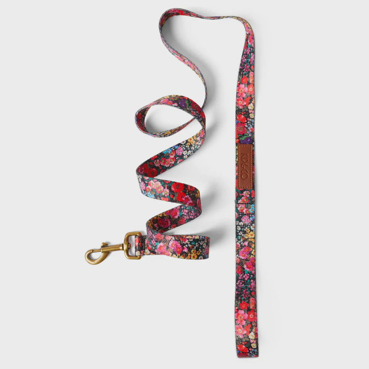 Kip & Co | Forever Floral Black Dog Lead