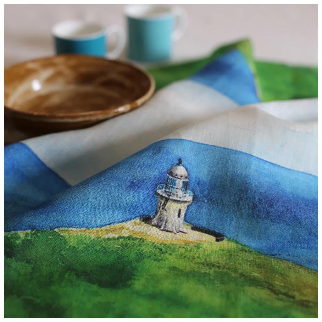 Ali Davies | Tea Towel - Cape Reinga/Te Rerenga Wairua - Cove. Beach Essentials