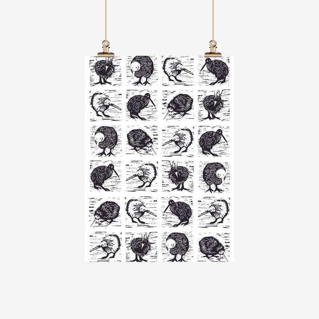 Ali Davies | Tea Towel - The Kiwi - Cove. Beach Essentials