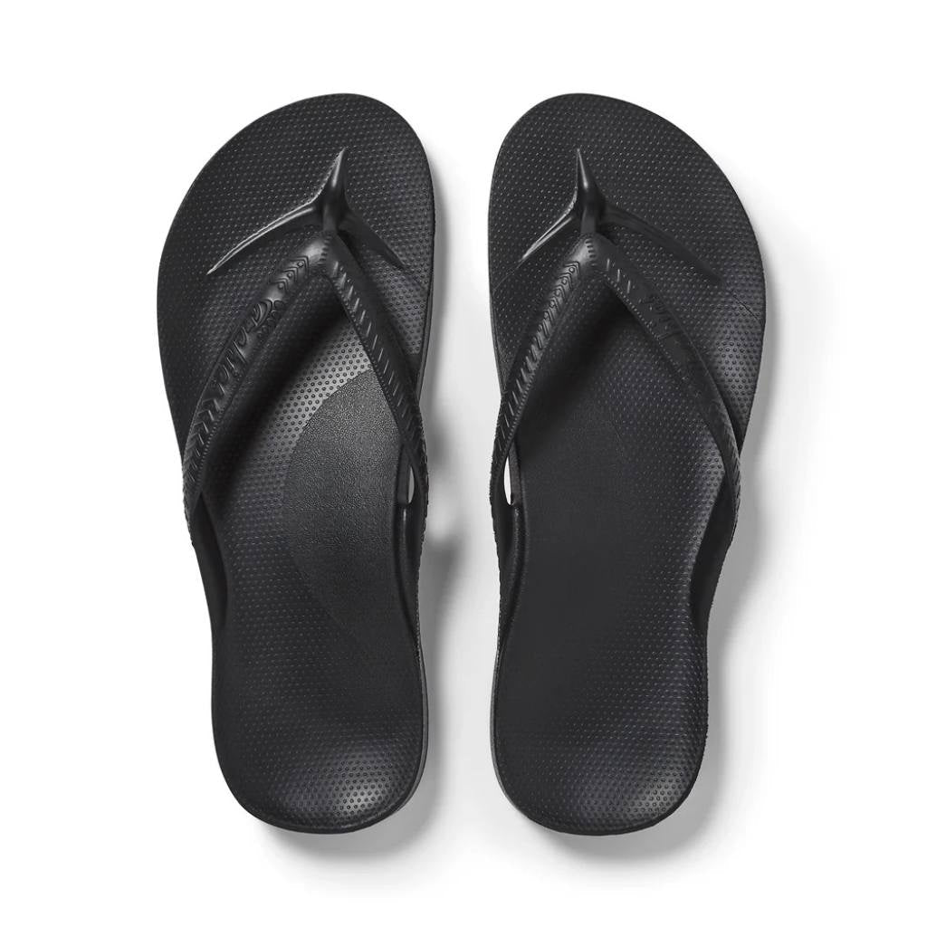 Archies Support Jandals | Classic - Black - Cove. Beach Essentials