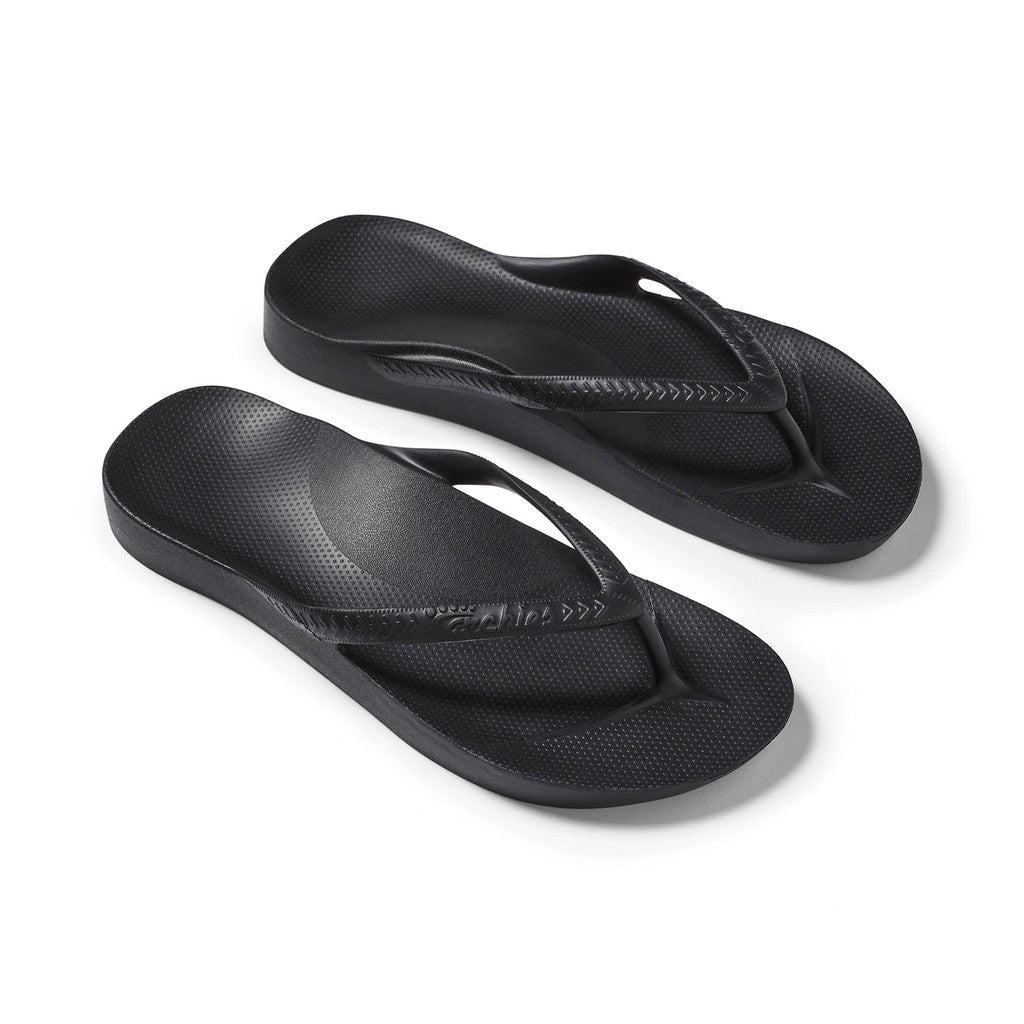 Archies Support Jandals | Classic - Black - Cove. Beach Essentials