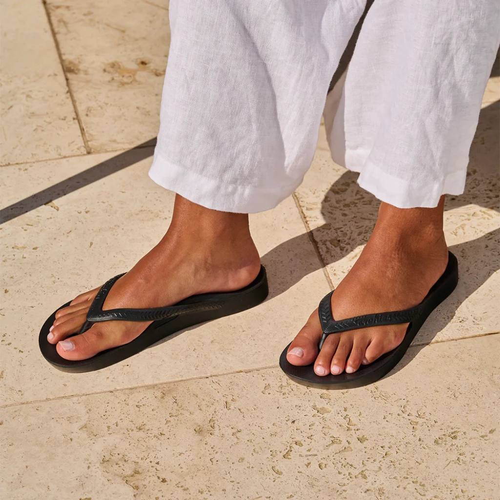 Archies Support Jandals | Classic - Black - Cove. Beach Essentials