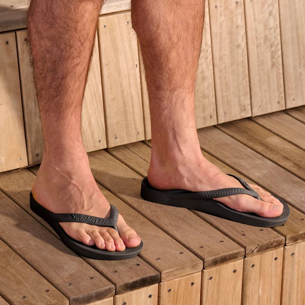 Archies Support Jandals | Classic - Black - Cove. Beach Essentials