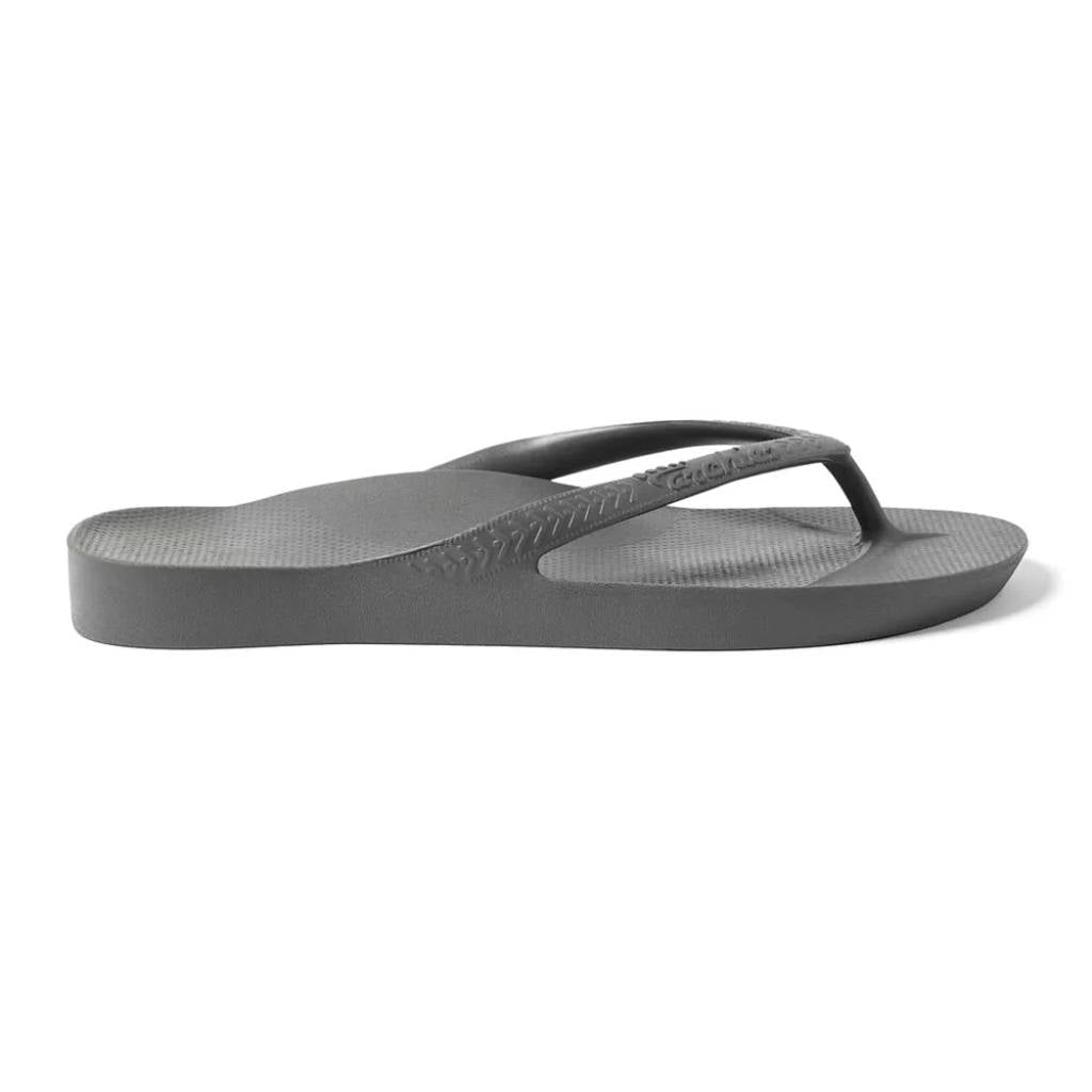 Archies Support Jandals | Classic - Charcoal - Cove. Beach Essentials