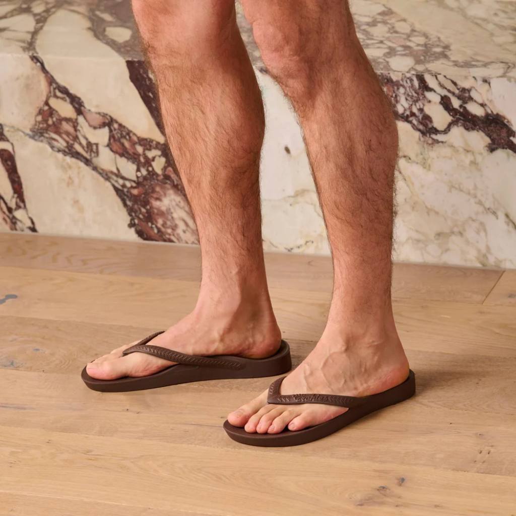 Archies Support Jandals | Classic - Chocolate Brown - Cove. Beach Essentials