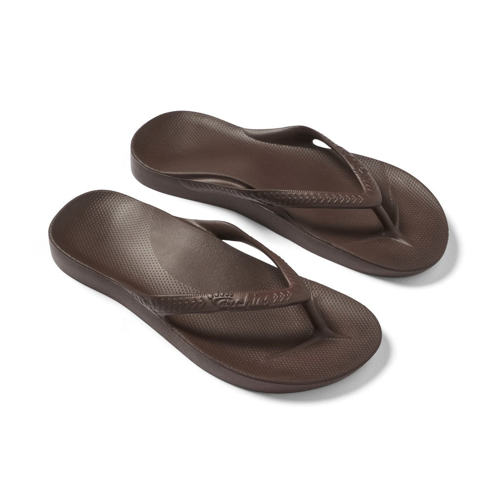 Archies Support Jandals | Classic - Chocolate Brown - Cove. Beach Essentials