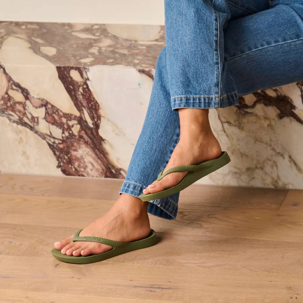 Archies Support Jandals | Classic - Olive - Cove. Beach Essentials