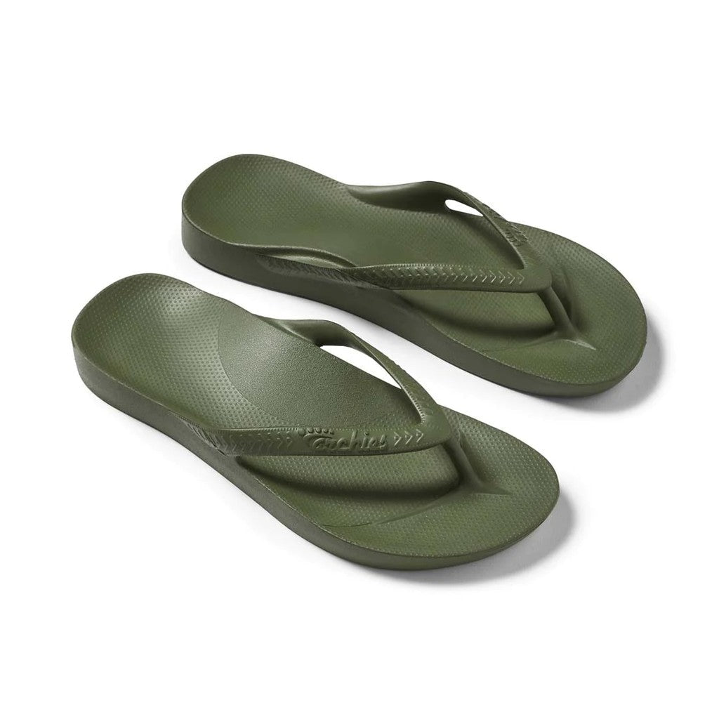 Archies Support Jandals | Classic - Olive - Cove. Beach Essentials