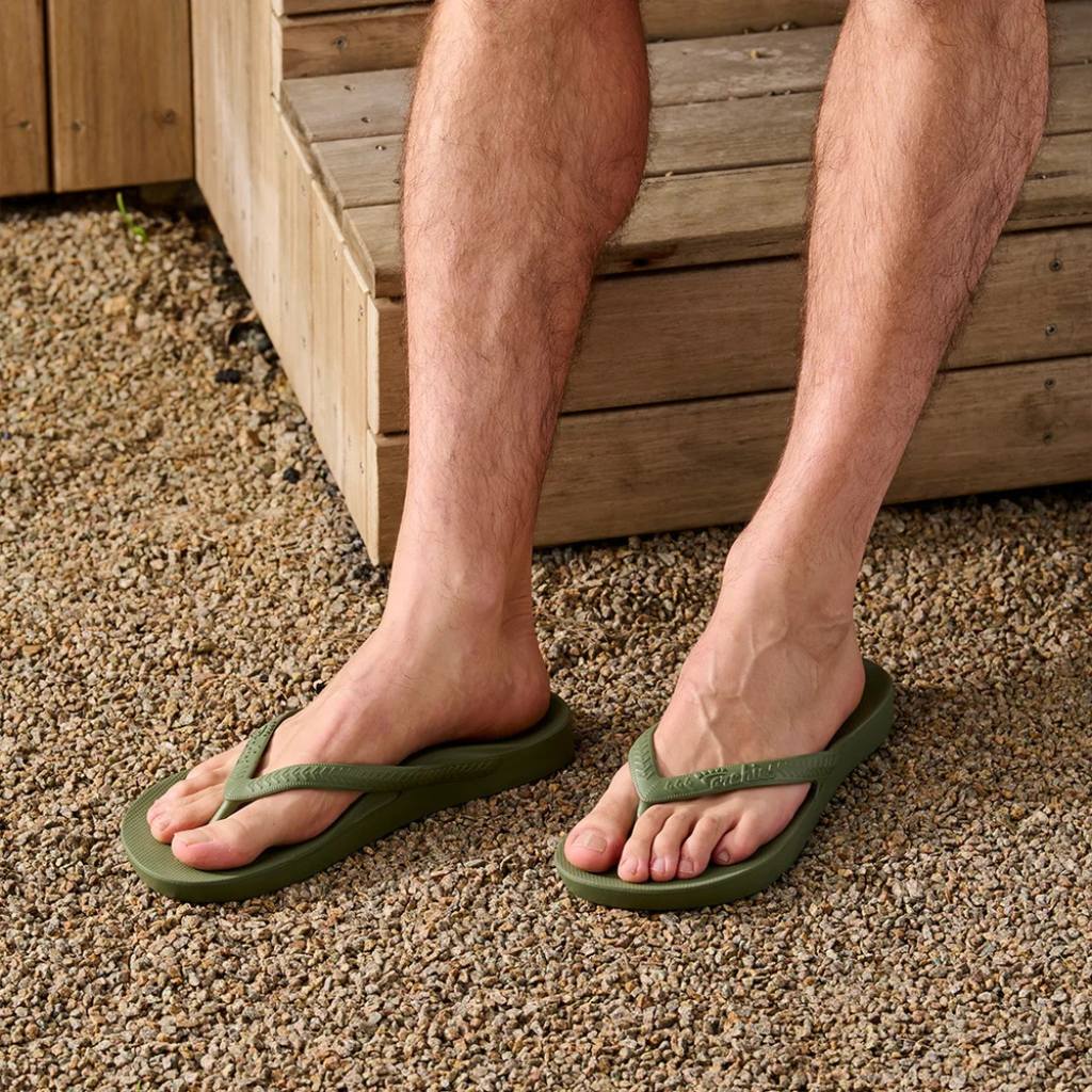 Archies Support Jandals | Classic - Olive - Cove. Beach Essentials