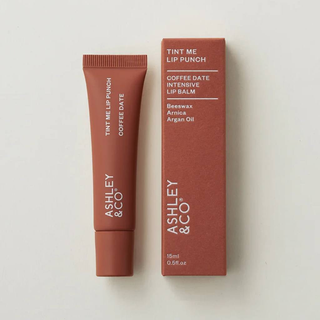 Ashley & Co | Tint me Lip Punch - Coffee Date - Cove. Beach Essentials
