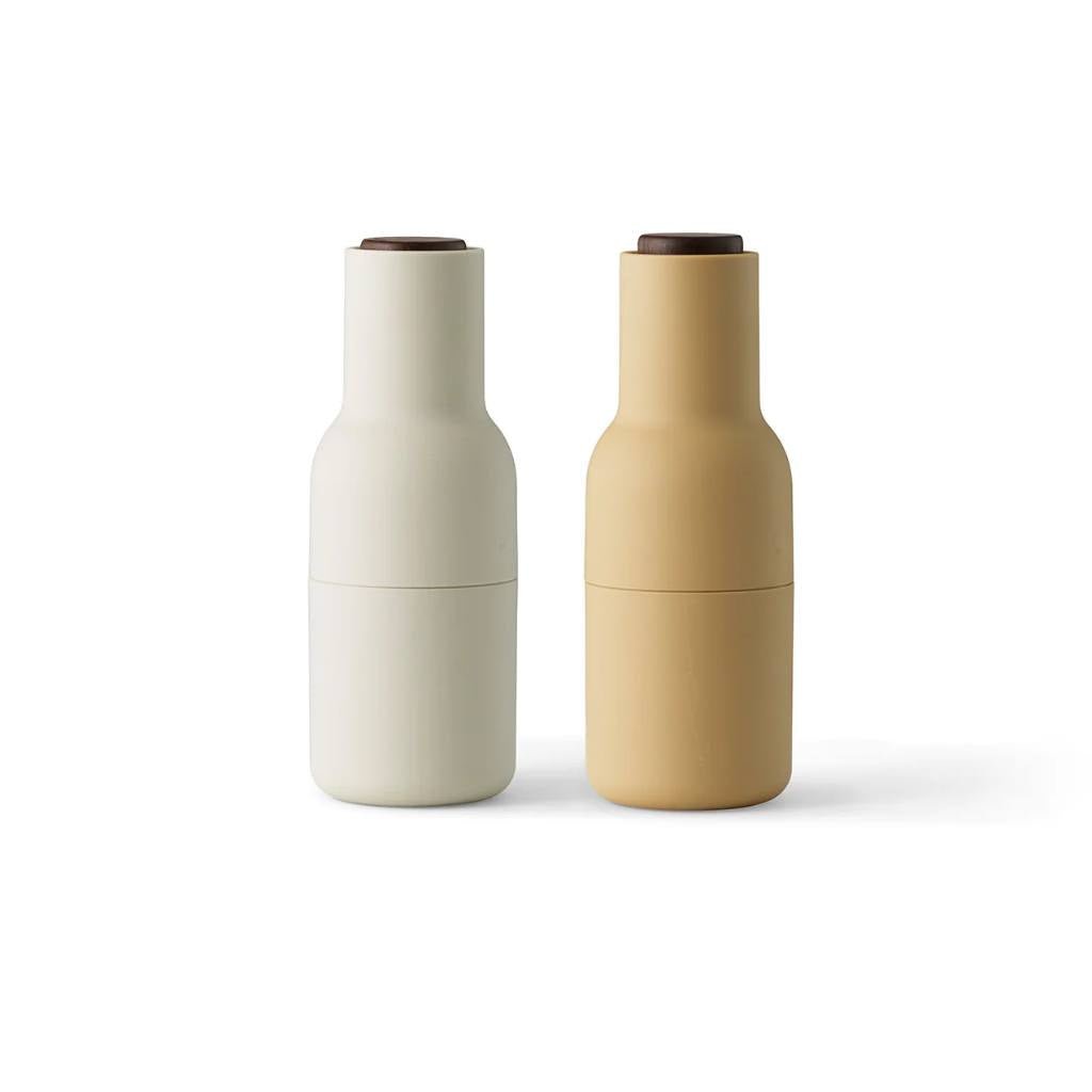 Audo Salt & Pepper Bottle Grinder - Barley w. Walnut Lid, 2 Pack - Cove. Beach Essentials
