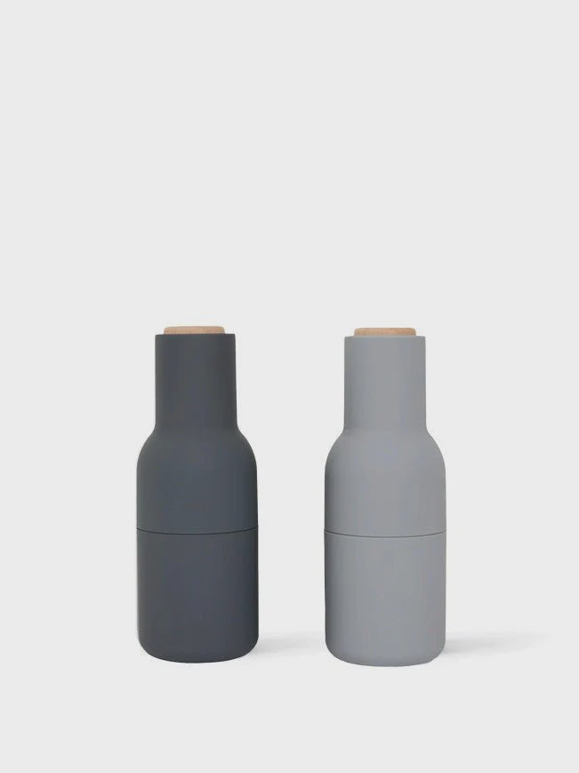 Audo CPH Bottle Grinder - Cool Grey w. Beech Lid, 2 Pack