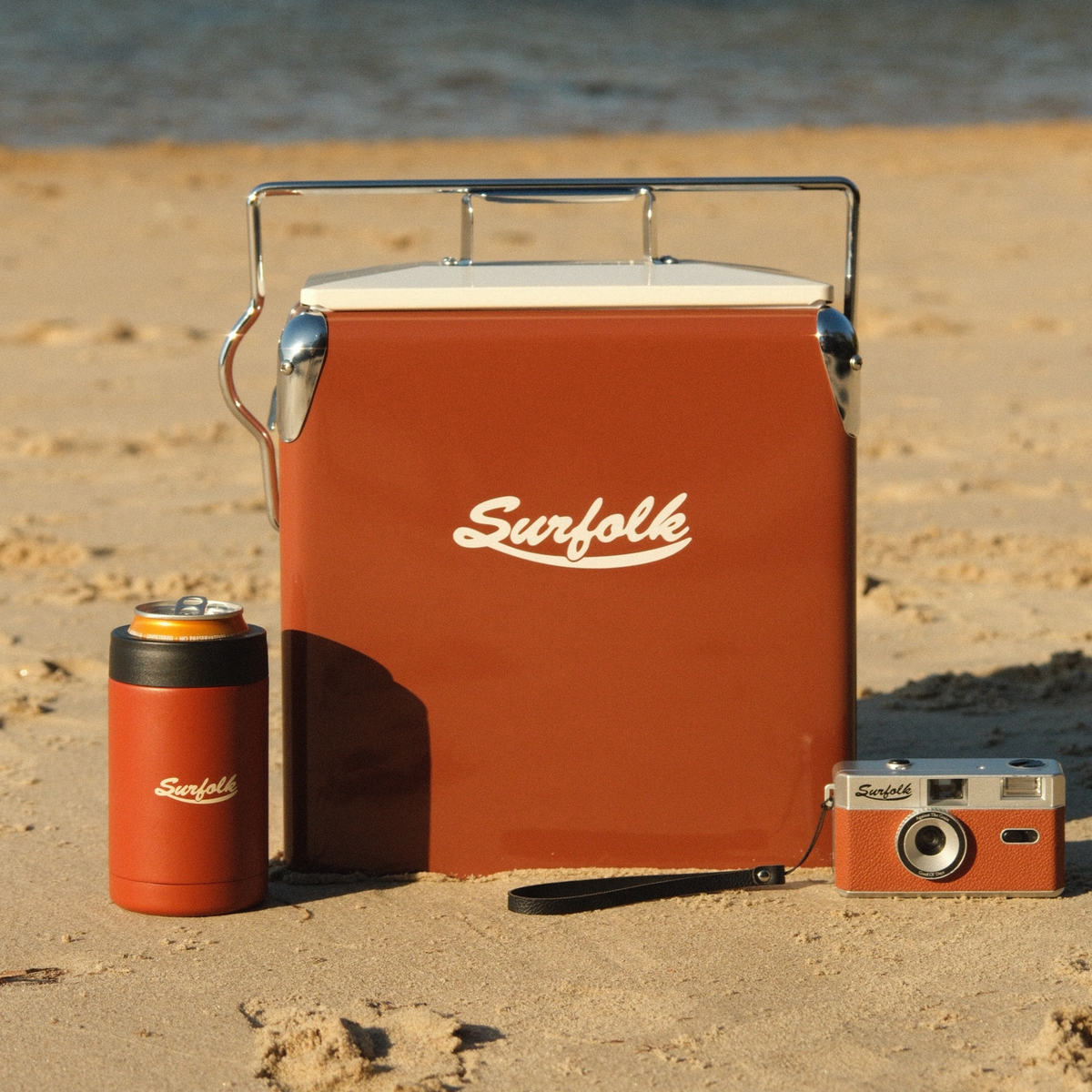 Surfolk Retro Cooler Box Rust