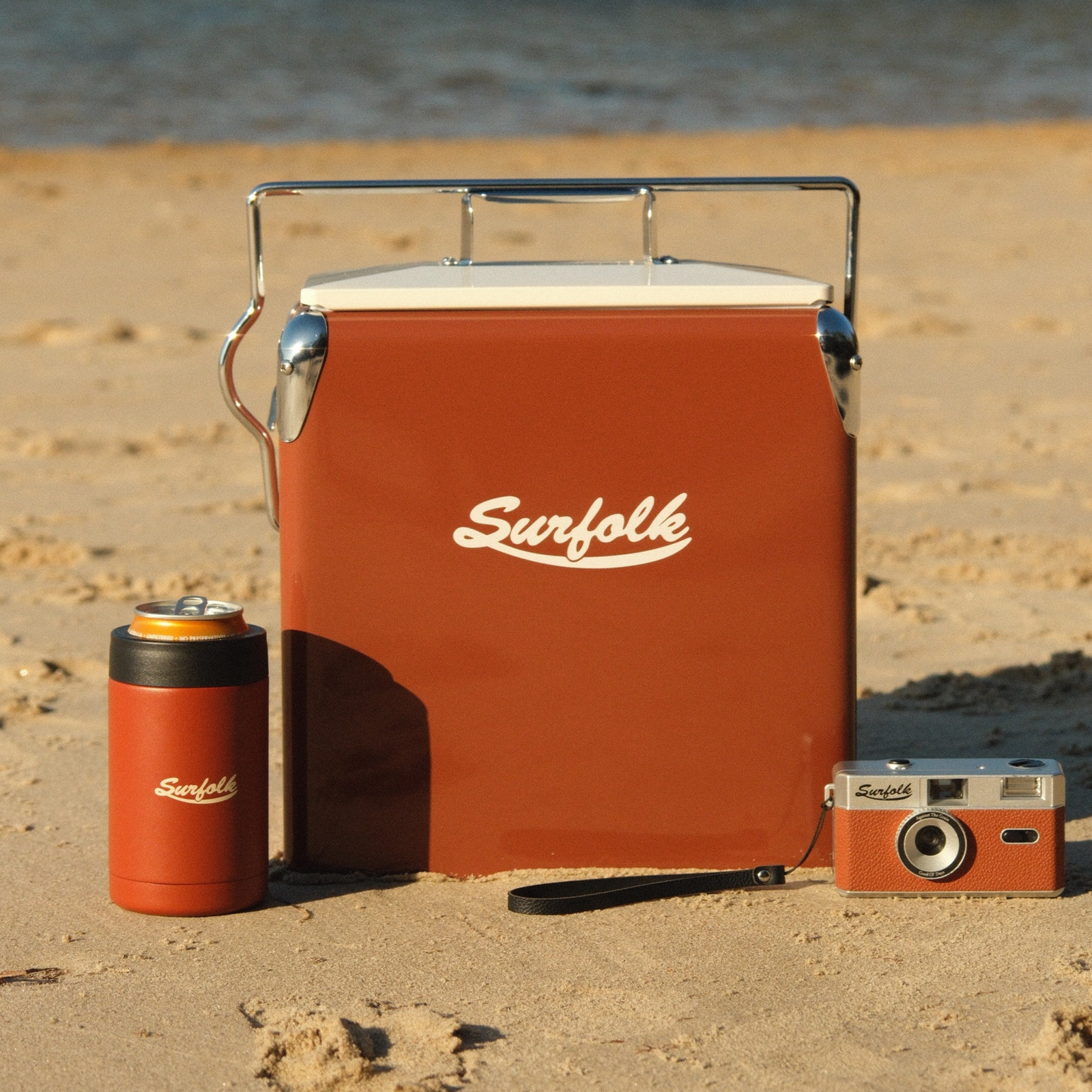 Surfolk Retro Cooler Box Rust