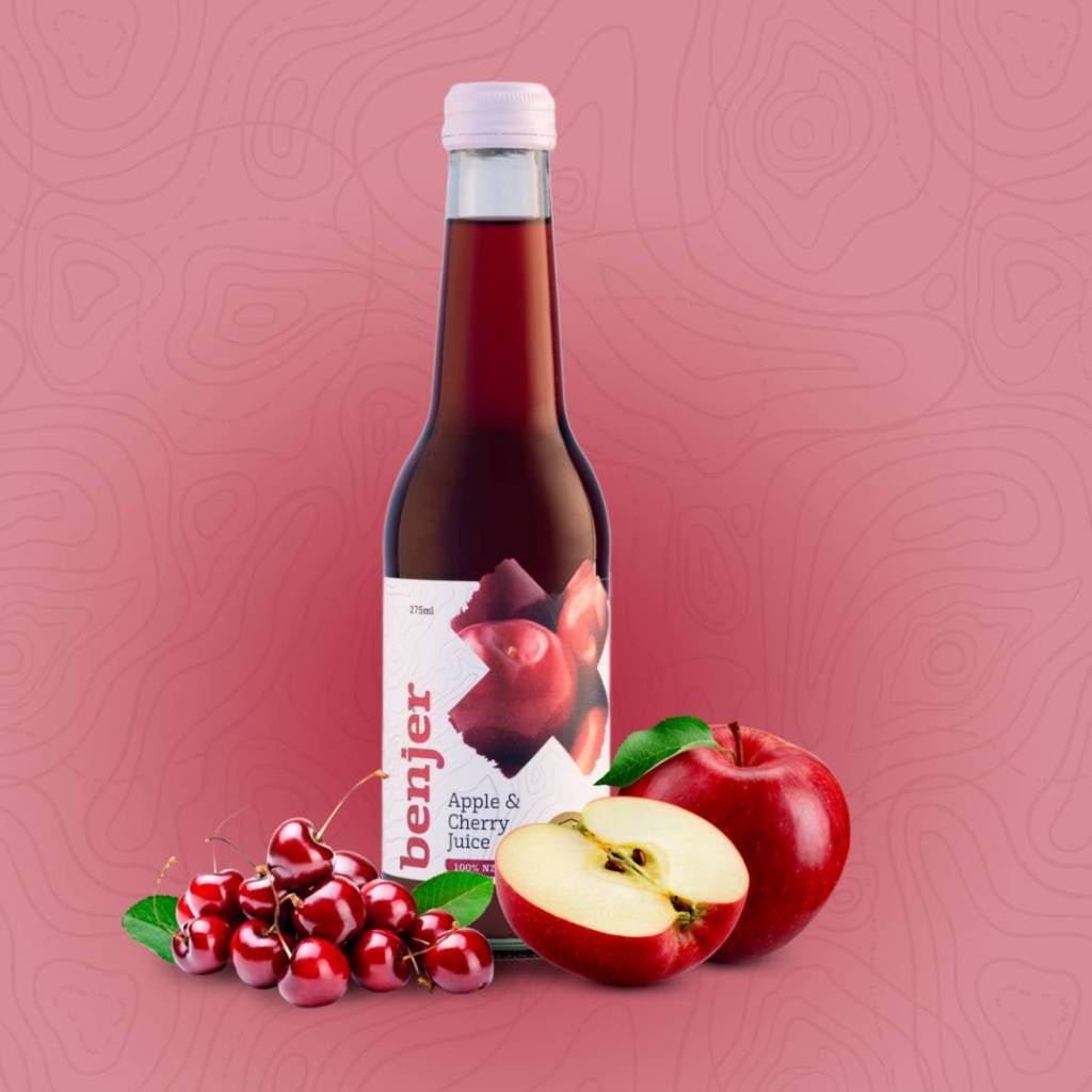 Benjer Drinks Co. | Apple & Cherry Juice - 275ml - Cove. Beach Essentials