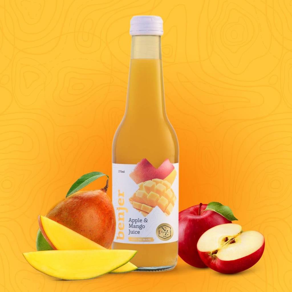 Benjer Drinks Co. | Apple &amp; Mango Juice - 275ml - Cove. Beach Essentials