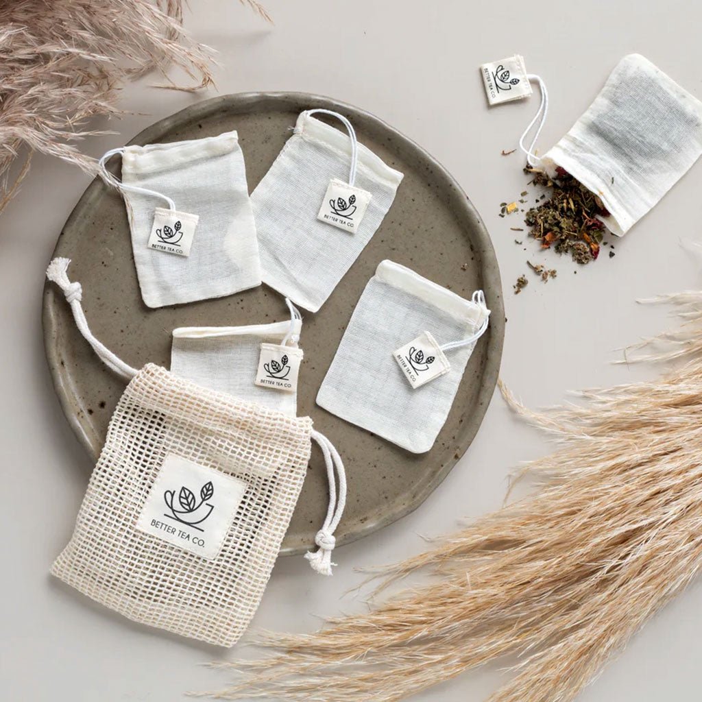 Better Tea Company Reusable Cotton Tea Bags - Cove. Beach Essentials