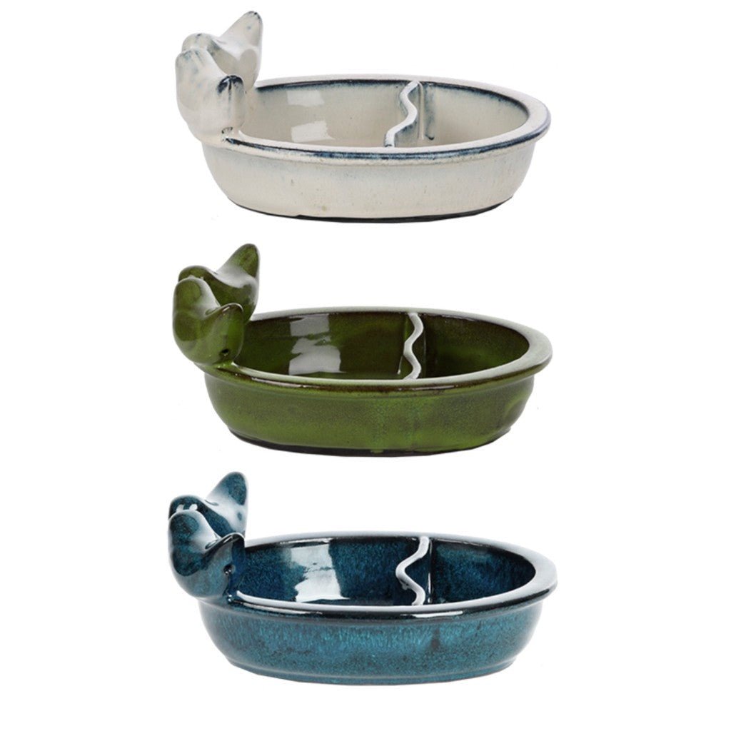 Bird Feeding &amp; Drinking Bowl Ceramic Ass. - Cove. Beach Essentials