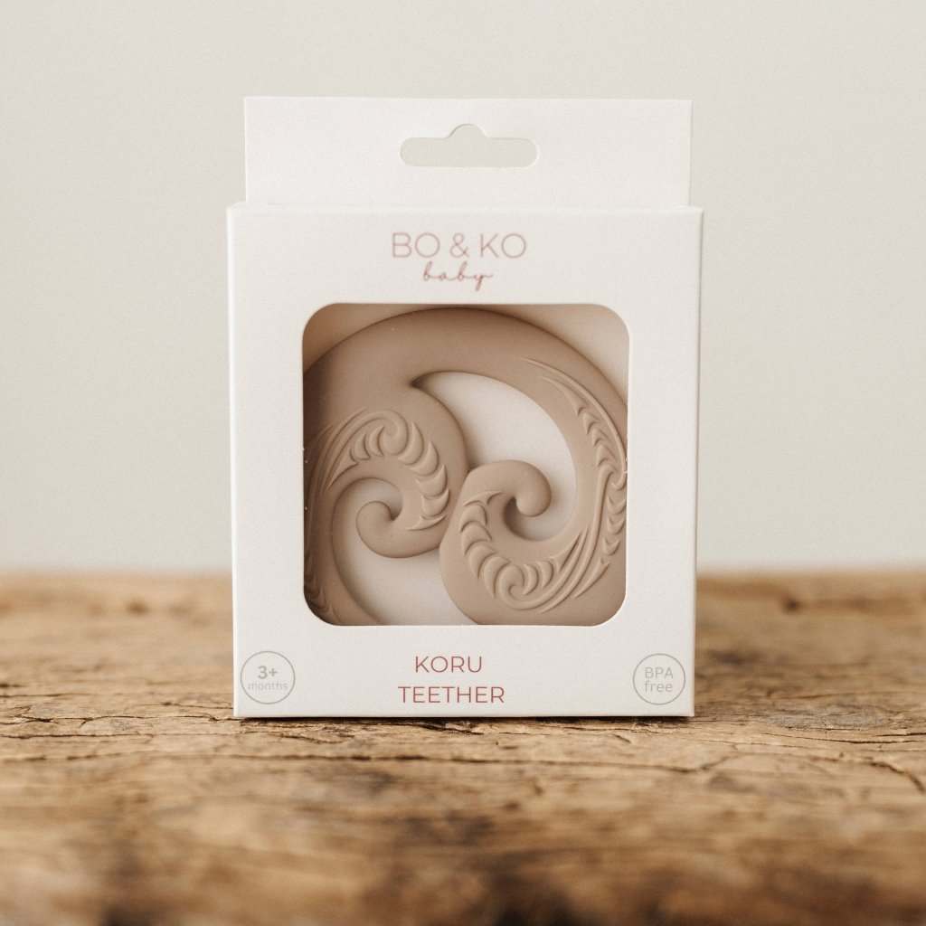 BO & KO | Koru Teether | Latte - Cove. Beach Essentials