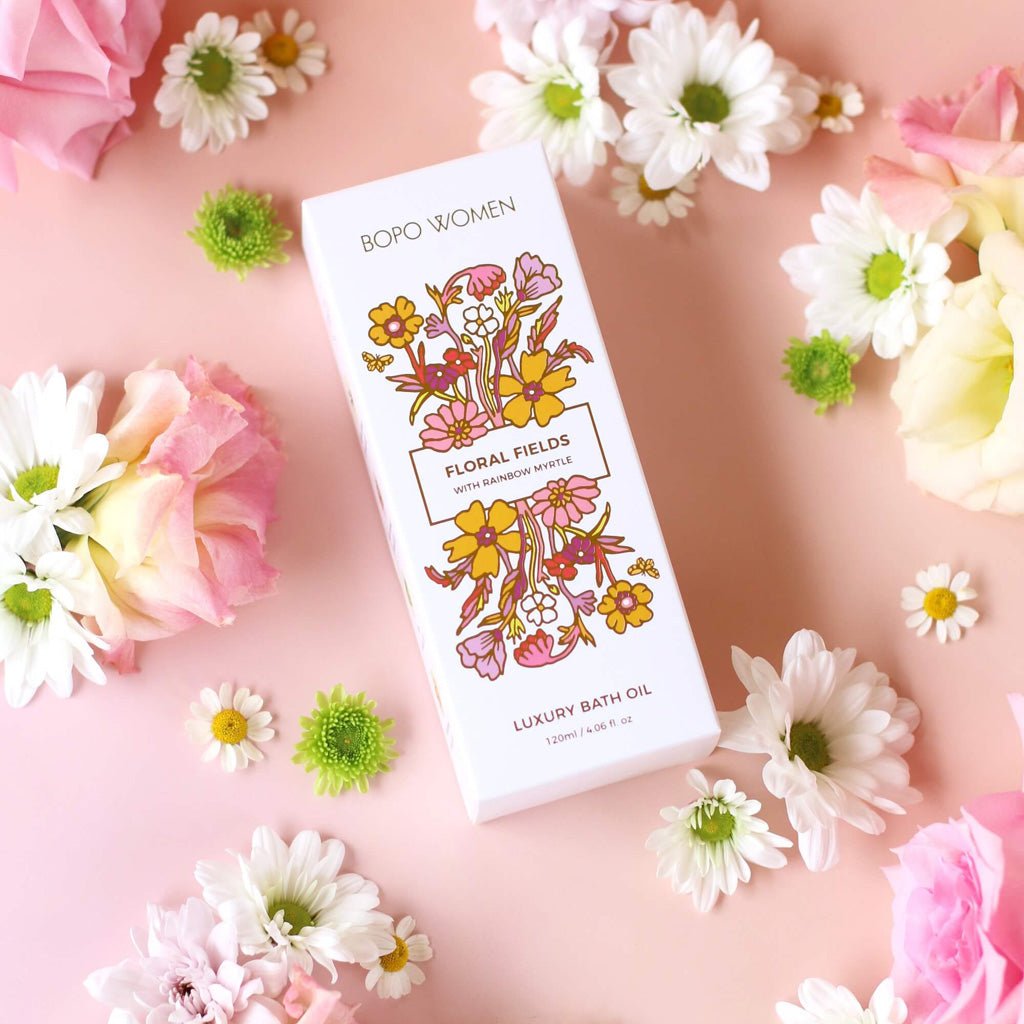 Bopo Women | Floral Fields Luxury Bath Oil - Cove. Beach Essentials