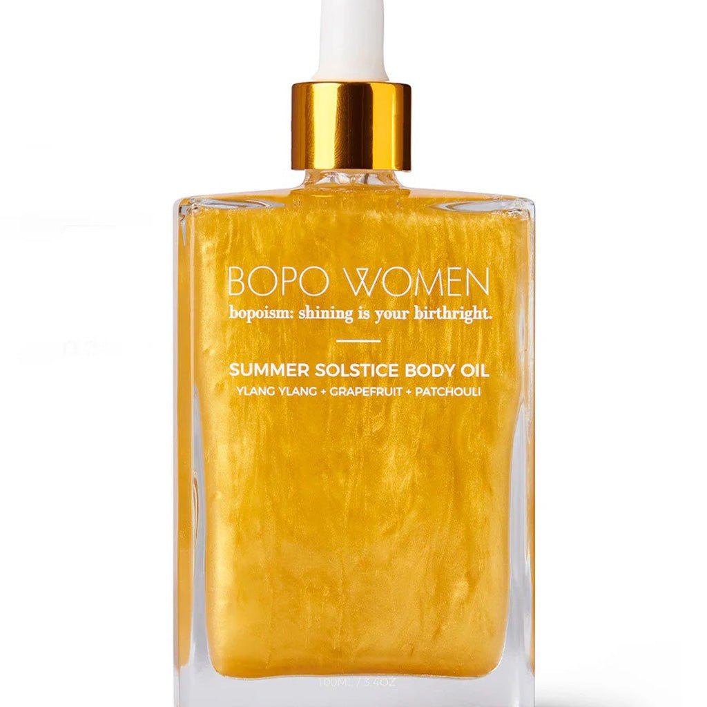 Bopo Women | Summer Solstice Body Oil 100ml - Gold Shimmer - Cove. Beach Essentials