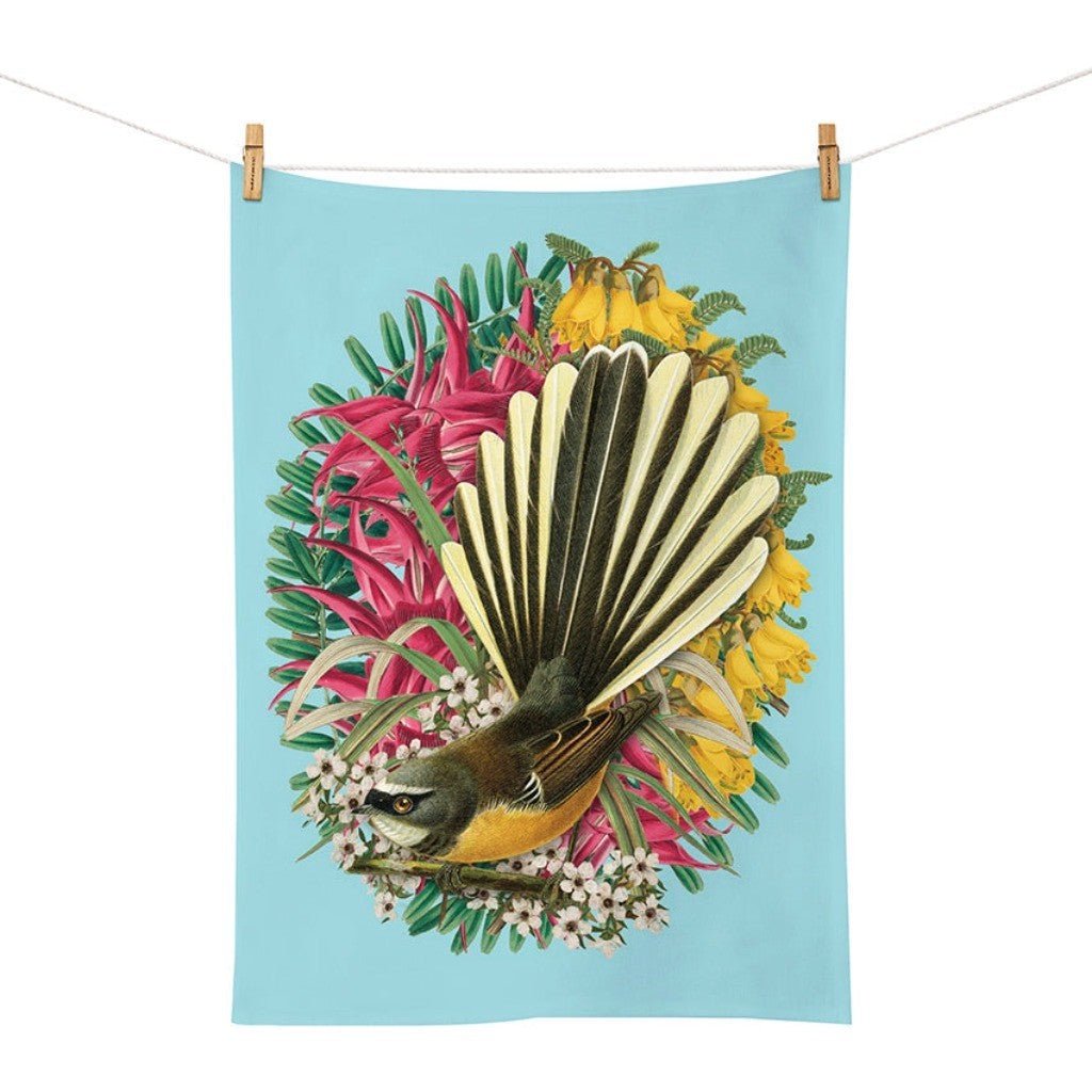 Botanical Fantail Tea Towel - Cove. Beach Essentials