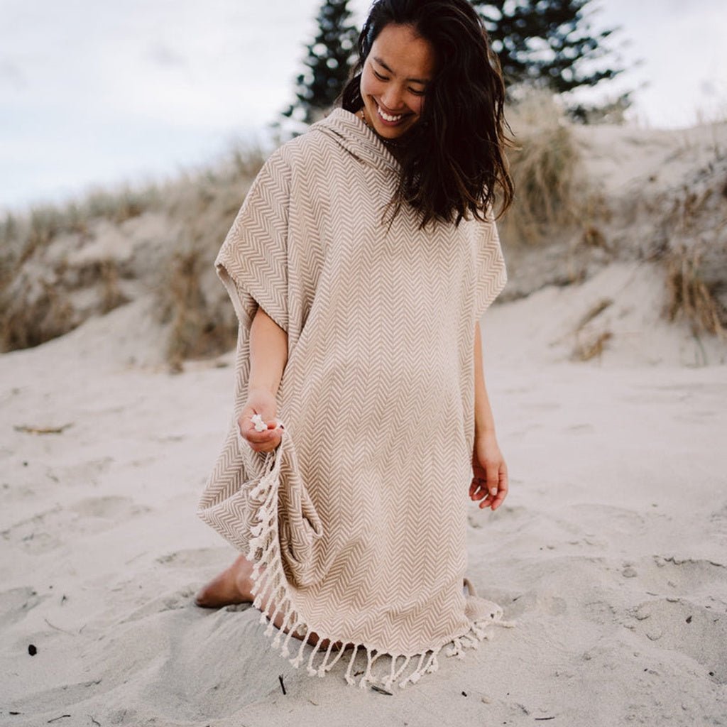 Cala Beach Essentials | Adults Poncho - Sand - Cove. Beach Essentials