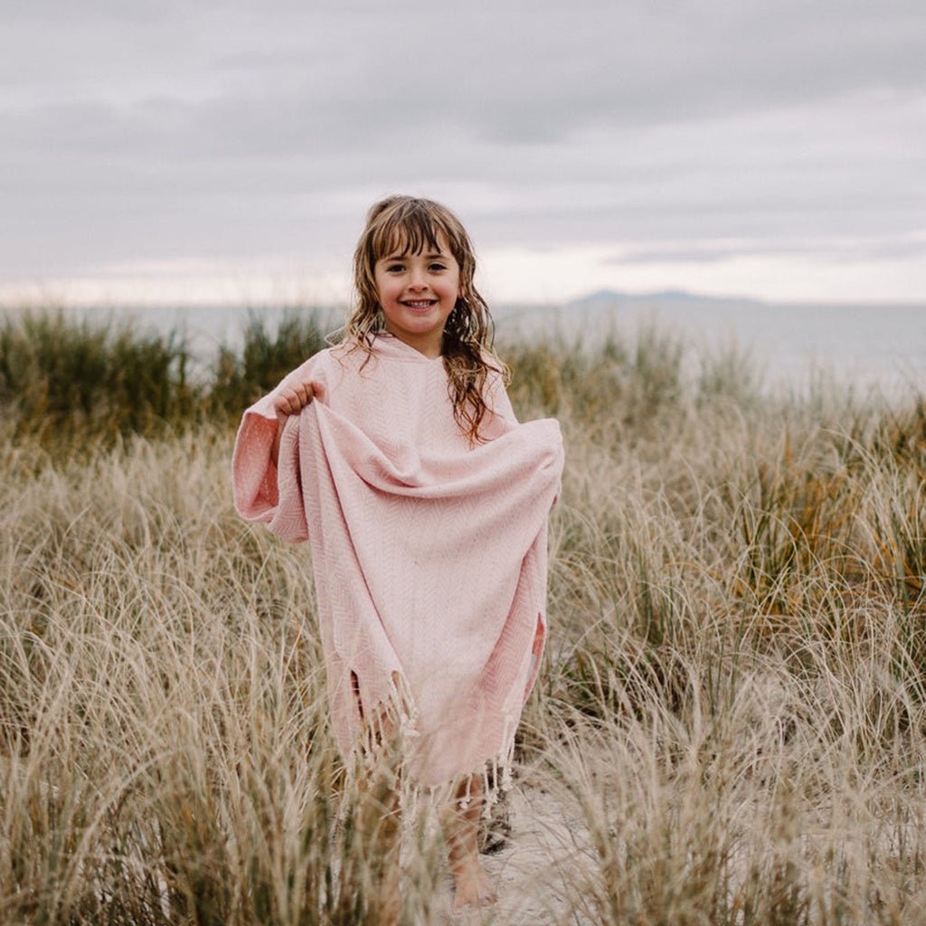 Cala Beach Essentials | Kids Large Poncho Baby - Pink - Cove. Beach Essentials