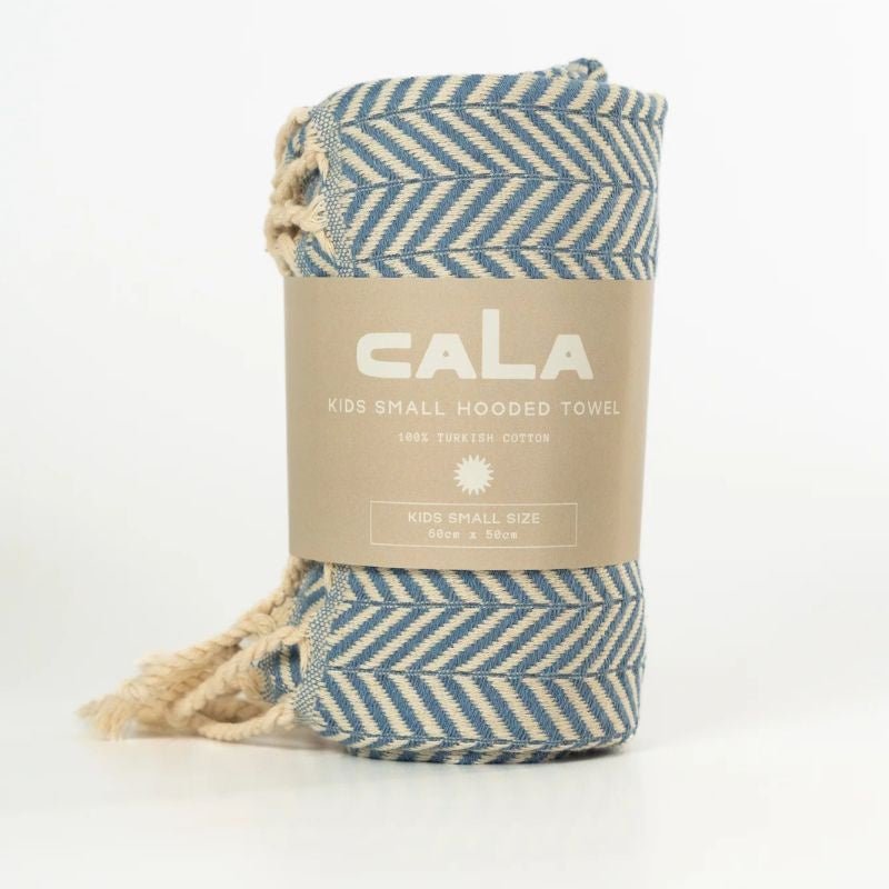 Cala Beach Essentials | Kids Small Poncho Jean - Blue - Cove. Beach Essentials