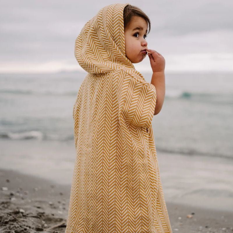 Cala Beach Essentials | Kids Small Poncho - Mustard - Cove. Beach Essentials