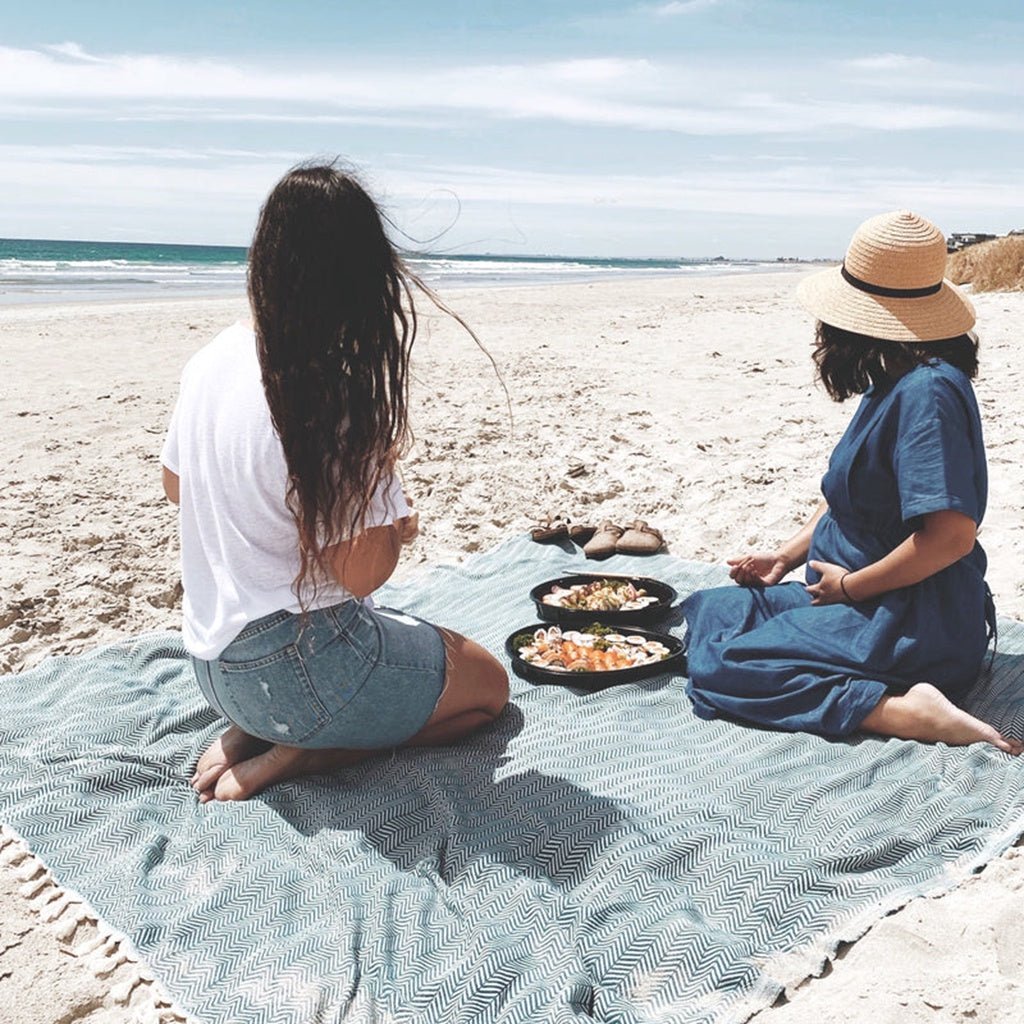 Cala Beach Essentials | Premium Throw Large Size Ocean - Blue - Cove. Beach Essentials