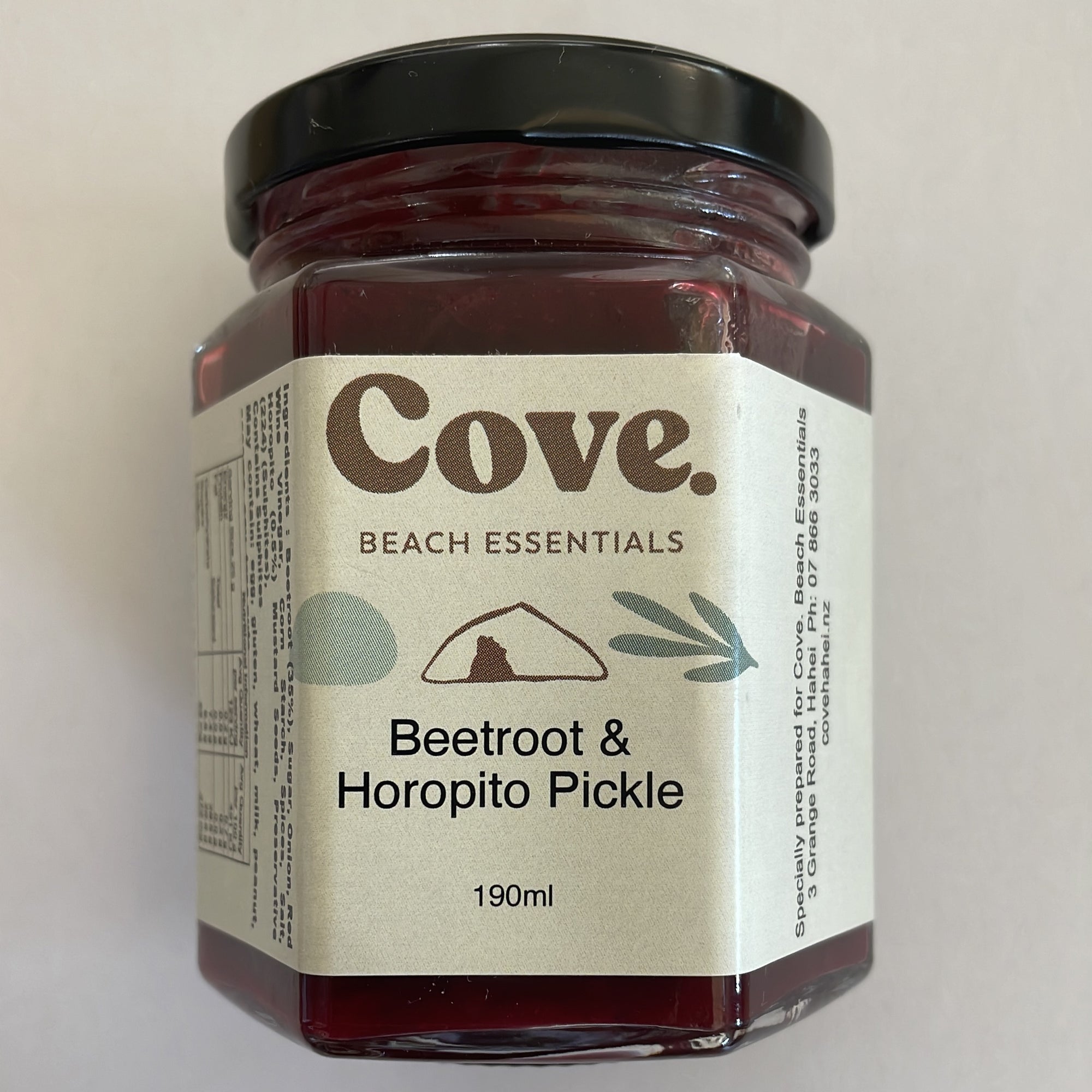 Cove. Beach Essentials | Beetroot & Horopito Pickle 195g