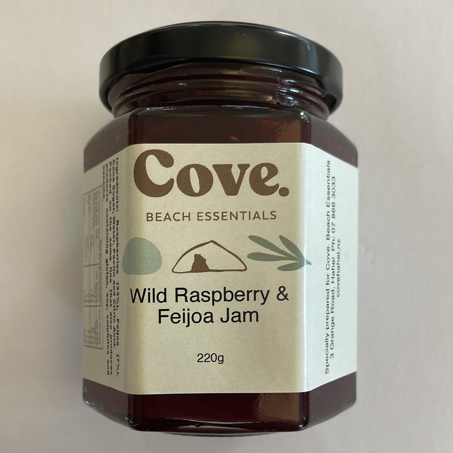 Cove. Beach Essentials | Wild Raspberry & Feijoa Jam 220g