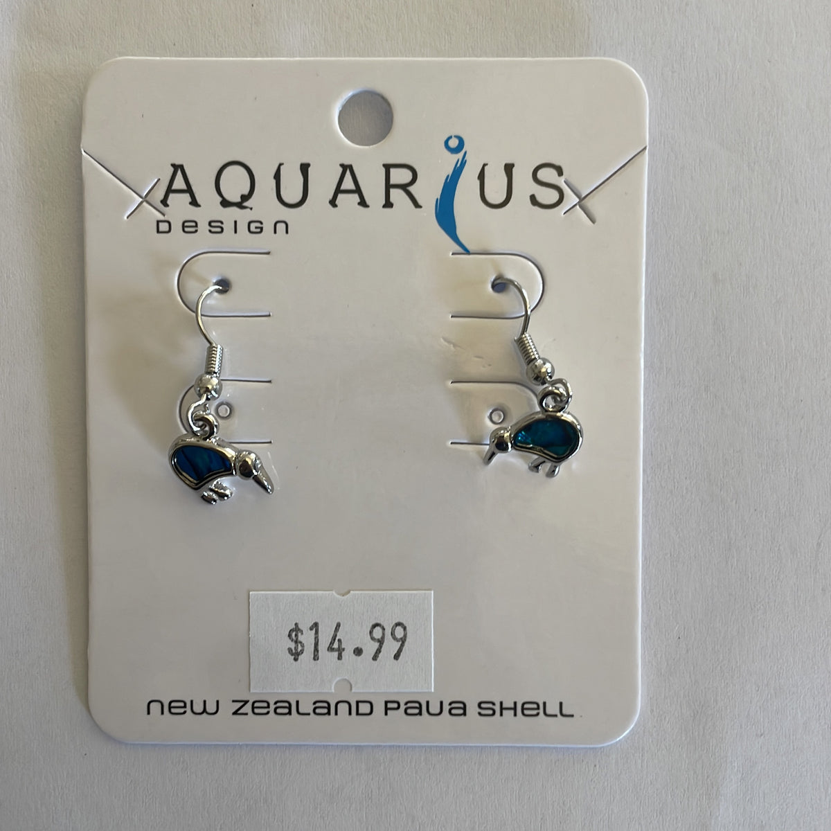 Aquarius Blue Kiwi on Hook Earring
