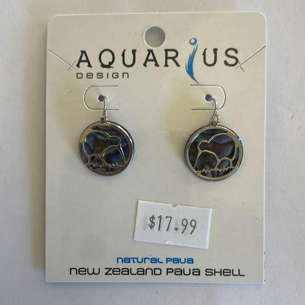 Aquarius Paua Cut Out Kiwi Earring