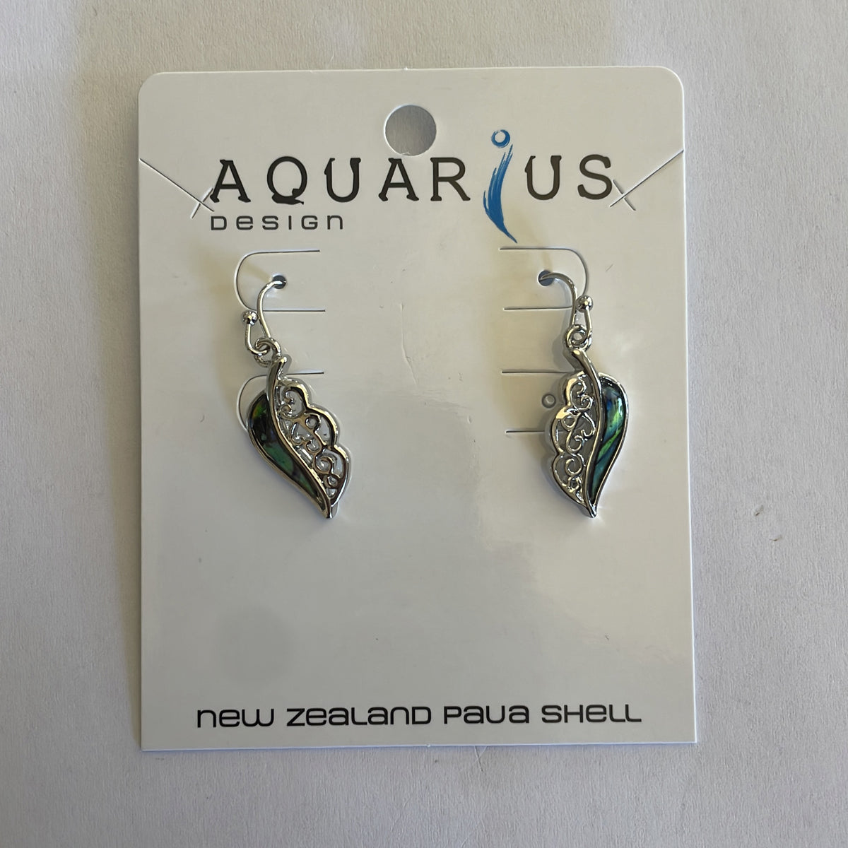 Aquarius Paua Leaf Earrings