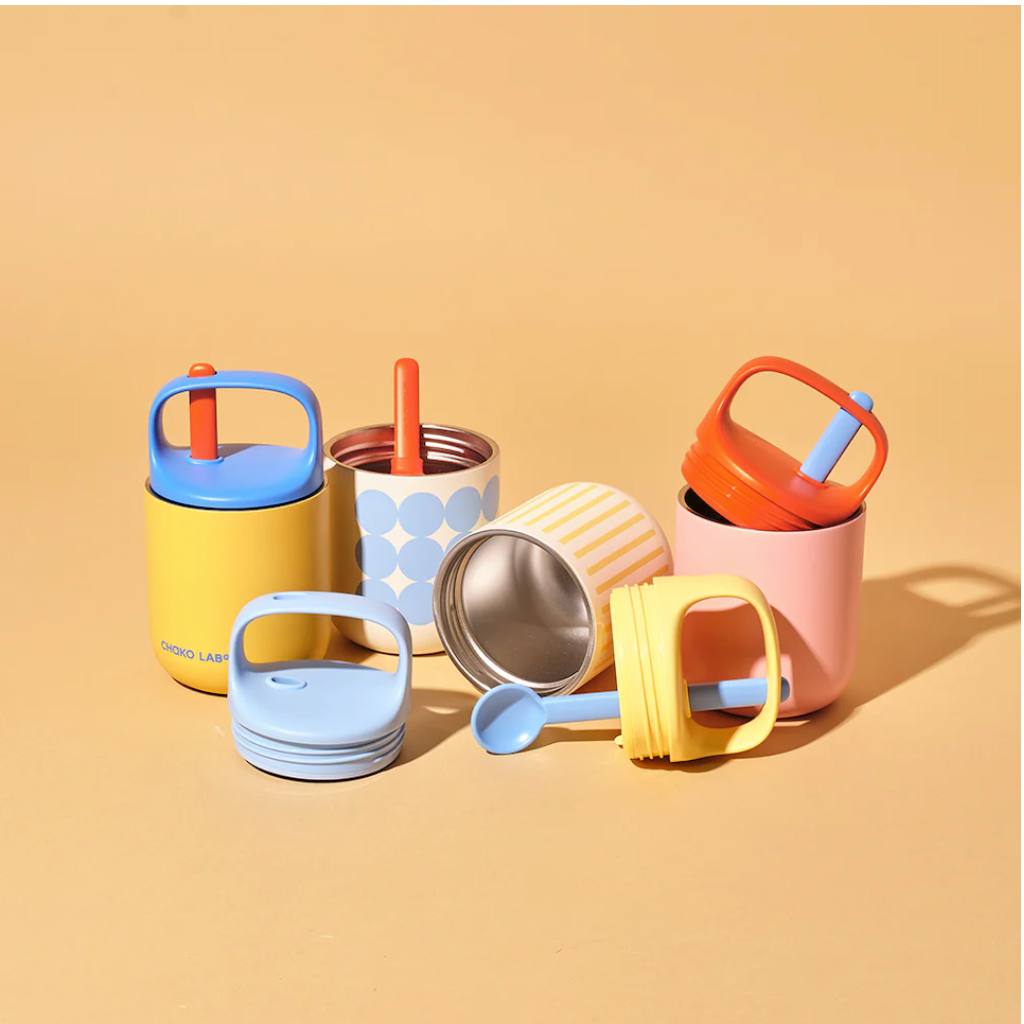 Chako Lab | Bao Bao Cup 450ml - White/Blue - Cove. Beach Essentials